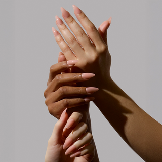 Sheer Pink Fake Nails