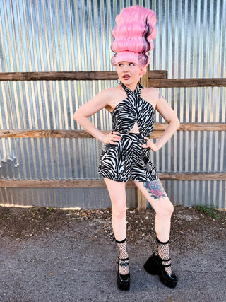 Pink Bride of Frankenstein Custom Wig