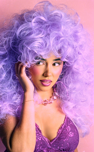 Lavender Cloud Curly Custom Wig