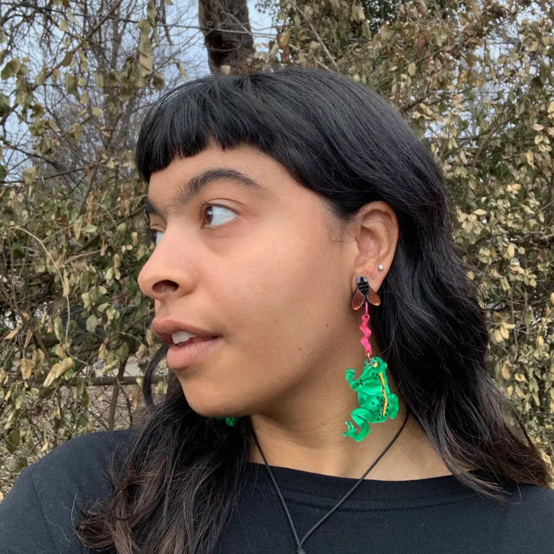 The Frog + the Fly Earrings