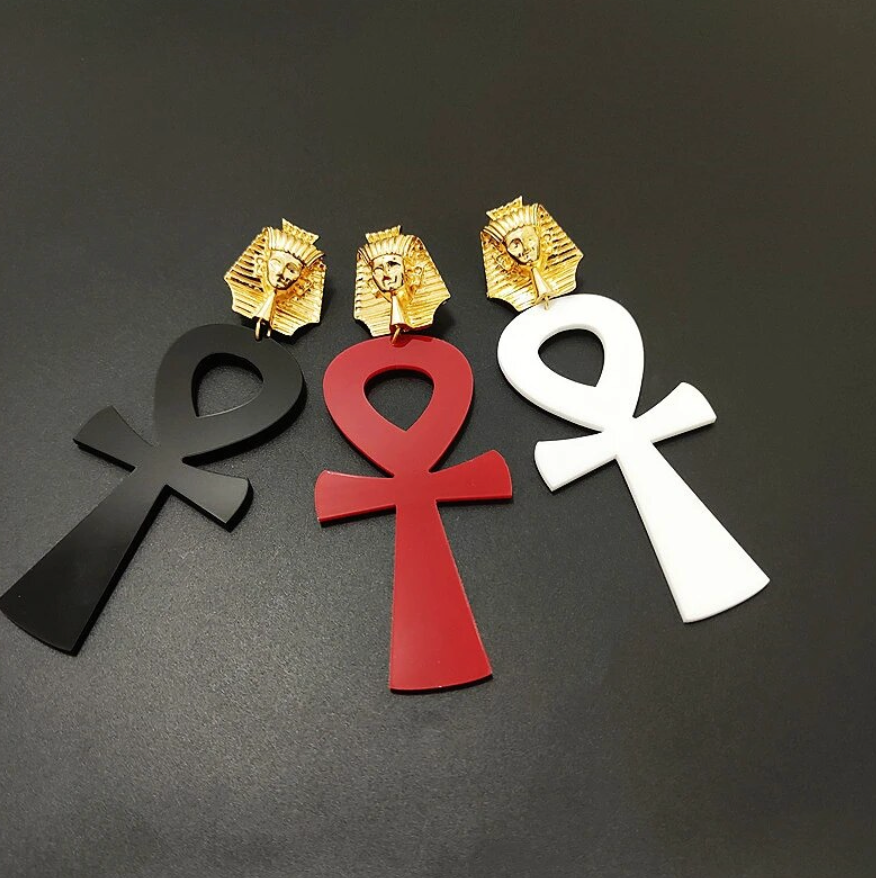 Pharoah + Acrylic Earrings