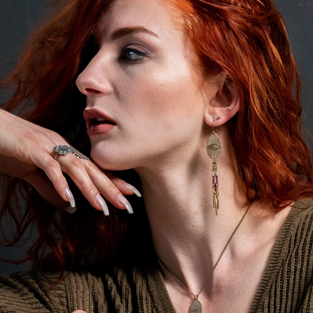 Seeing Eye Fringe Earrings
