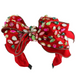 Red Bow w/ Pink + Green Gems