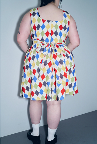 Harlequin Mistress Soft Linen Mini Dress