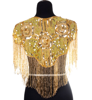 Beaded Rose Fringe Shawl