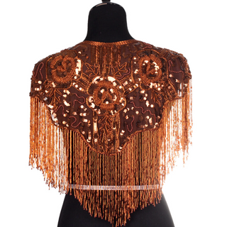 Beaded Rose Fringe Shawl