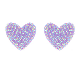 Rhinestone Heart Post Earrings
