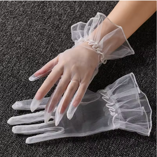 Sheer Ruffle Wrist Gloves