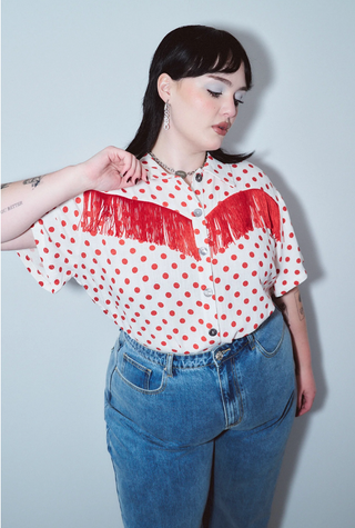 Soft Linen Fringe Blouse