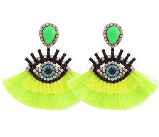 Eye Fringe Earrings