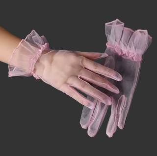 Sheer Ruffle Wrist Gloves