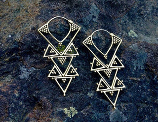 Brass Rava Earrings