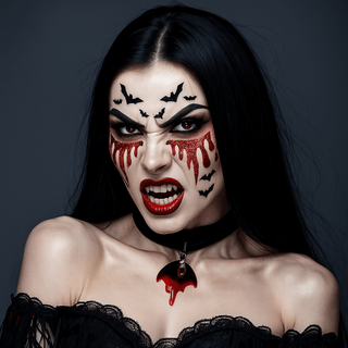 Bloody Awesome Glitter Tears Face Sticker