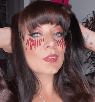 Bloody Awesome Glitter Tears Face Sticker