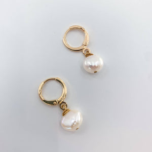 Huggie Pearl Earrings