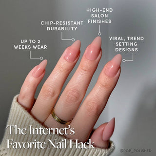 Sheer Pink Fake Nails