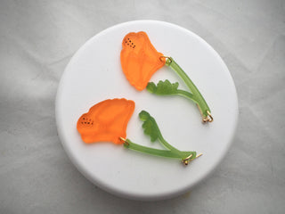 Sheer Poppy Earrings