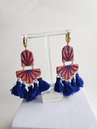 Art deco tassel earrings