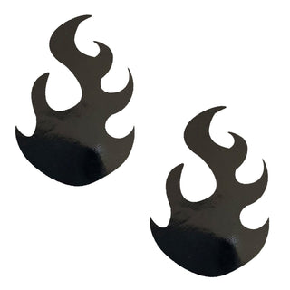 Wet Vinyl Flame Nipple Cover Pasties