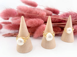 Wrapped Pearl Statement Ring