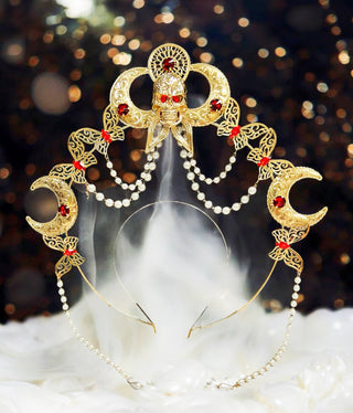 Gold Skull Halo Crown