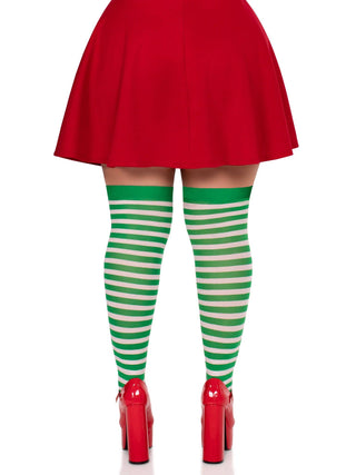 Cari Striped Stockings - Plus Sized
