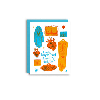 Hope and Healing Ex Voto - Get Well Risograph Greeting Card