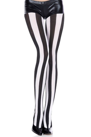 Music Legs Vertical Striped Pantyhose