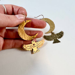 Handmade Night Wing Earrings