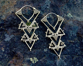 Brass Rava Earrings