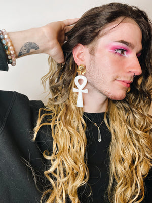Pharoah + Acrylic Earrings