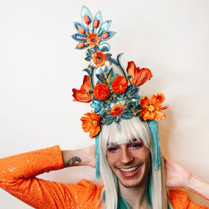 Flower Tower Headdress / Water