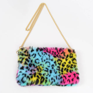 Faux Fur Pouch W/Wrist Band