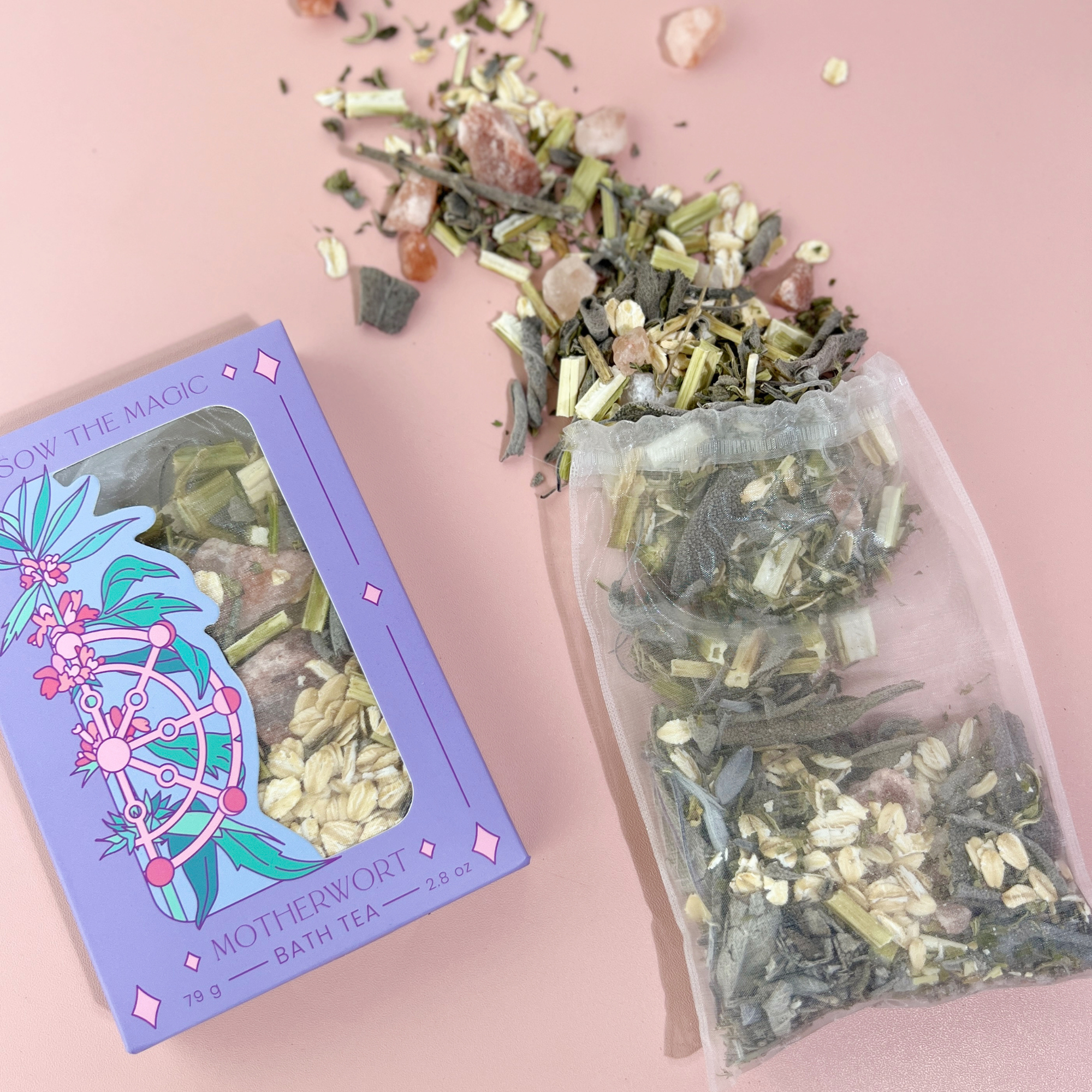 Motherwort Tarot Botanical Bath Tea Box