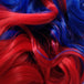 1/2 Dark Blue 1/2 Red