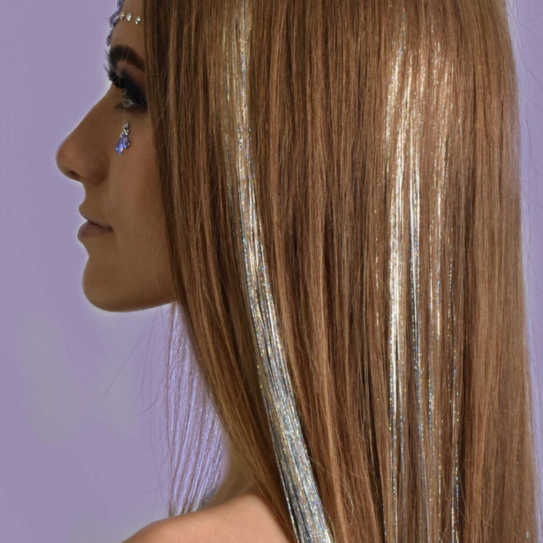 Holographic Hair Tinsel Clip-Ins (4 Pack)