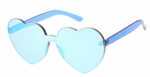 Rimless Reflective Heart Sunnies
