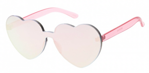 Rimless Reflective Heart Sunnies