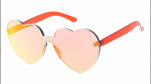 Rimless Reflective Heart Sunnies