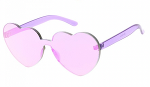 Rimless Reflective Heart Sunnies