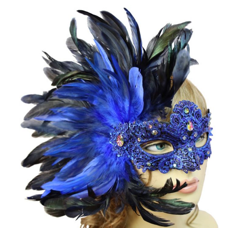 Lace + Feather Mask