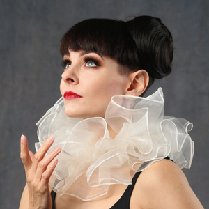 Luxe Pierrot Clown Ruff (Black, White or Ivory)