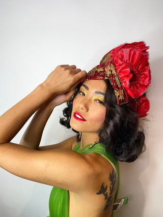 Fancy Ruffled Wire Headwrap