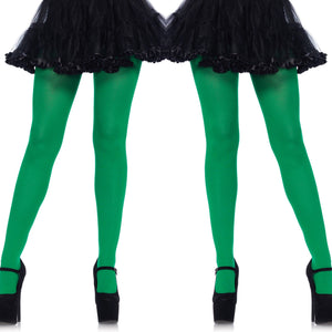 Nylon Tights - Green | Legwear