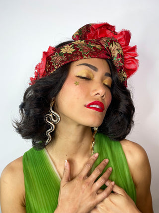 Fancy Ruffled Wire Headwrap