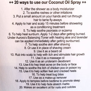 Under Aurora Coconut Oil Spray
