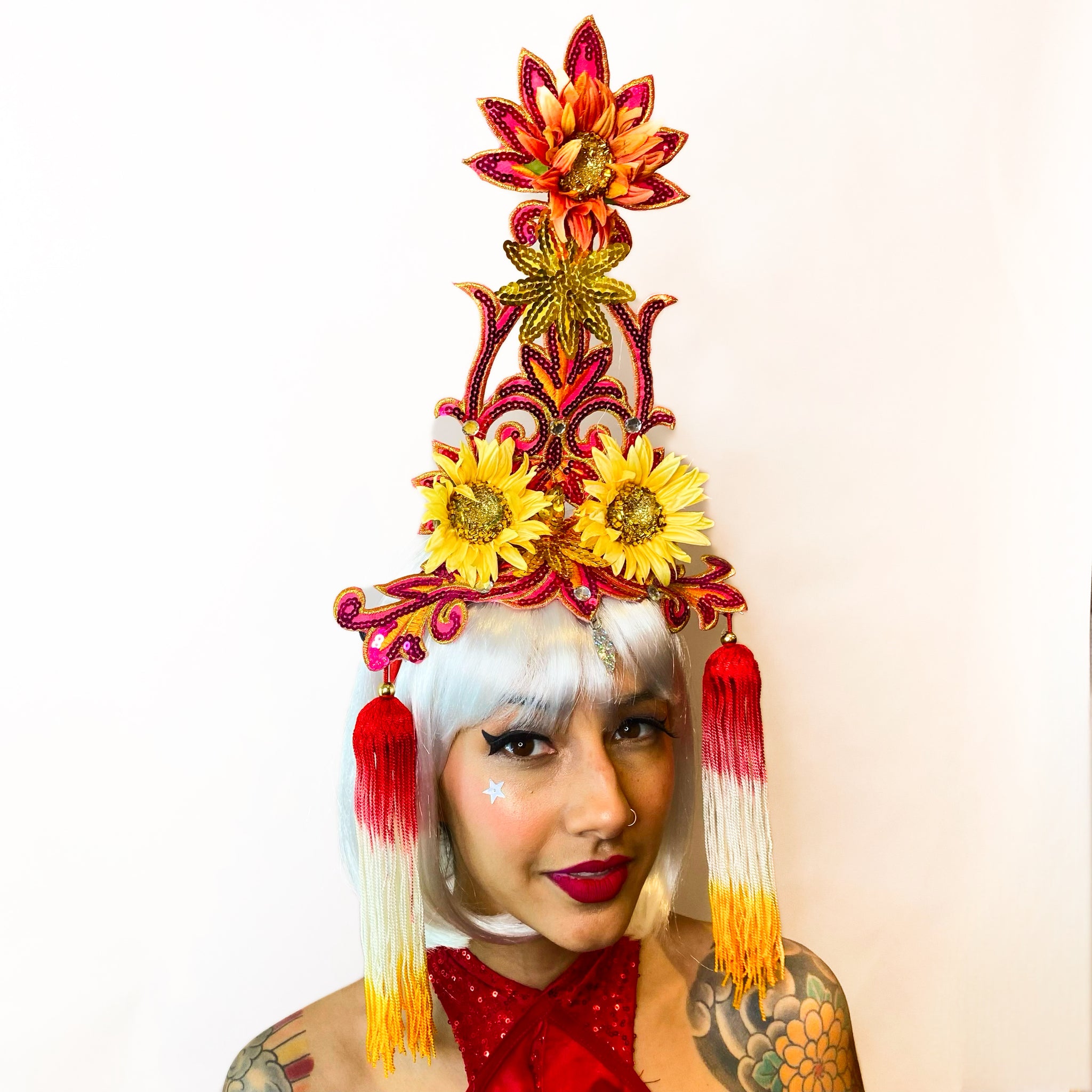 Flower Tower Headdress / Fire