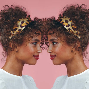 Satin Headband Leopard Print