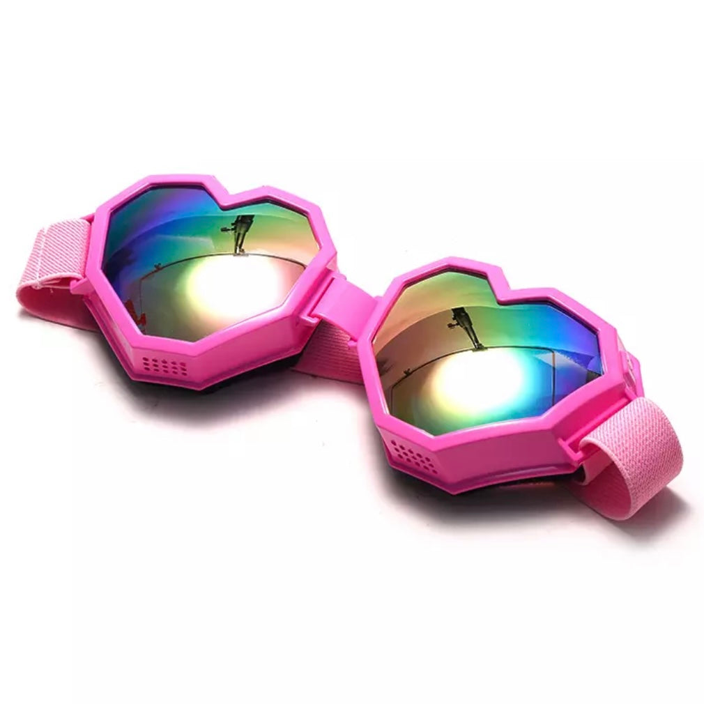 black heart shaped sunglasses aesthetic dollette coquette - Girl - Sticker
