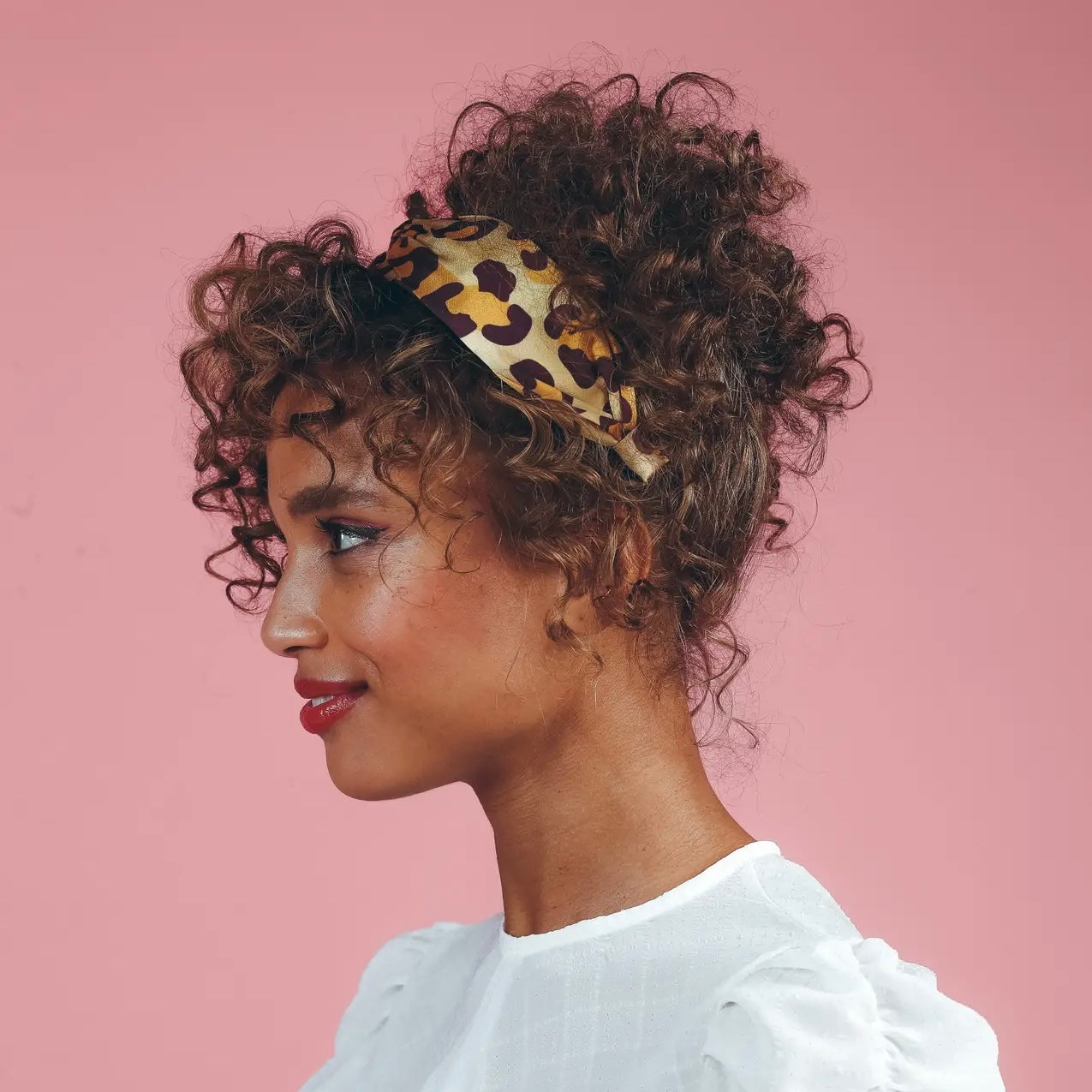 Satin Headband Leopard Print